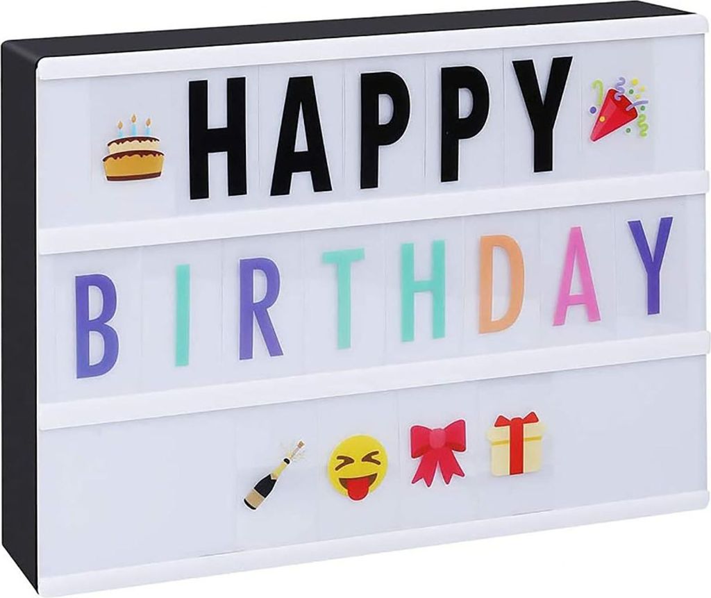 MODFU Nachtlichter Multifunktionale, Leuchtkasten mit Buchstaben, Fernbedienung Lichtbox, Dekorative LED Nachtlicht, DIY Personalisierbare Lichtbox