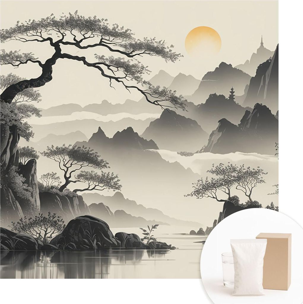 Fototapete - Wandbilder für Wohnzimmer - 250x250 cm - Dekorative Wandfolie - Modernes Design für Wanddekoration - Tapeten für Innenräume - Öst...