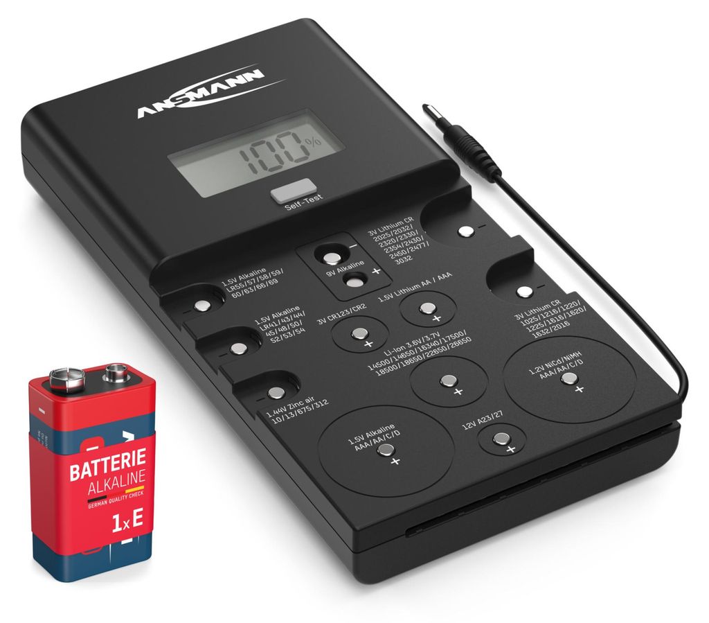 ANSMANN LCD Batterietester Knopfzellen Lion Akku Batterien, Produktbild 
