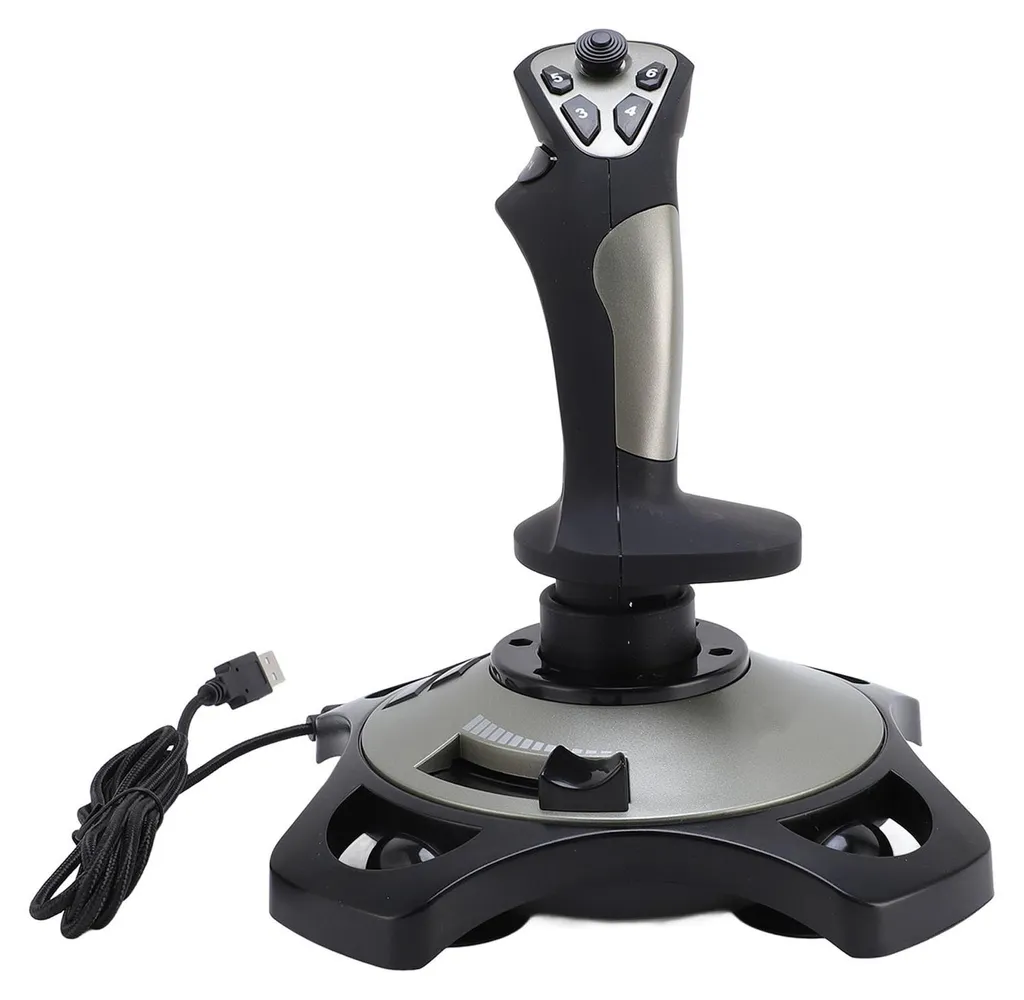 Joystick PC de simulation de vol filaire avec retour de force vibrant