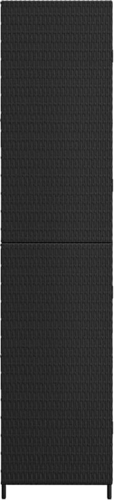 vidaXL Gartenschrank Schwarz 59x40x180 cm Poly Rattan Produktbild 5