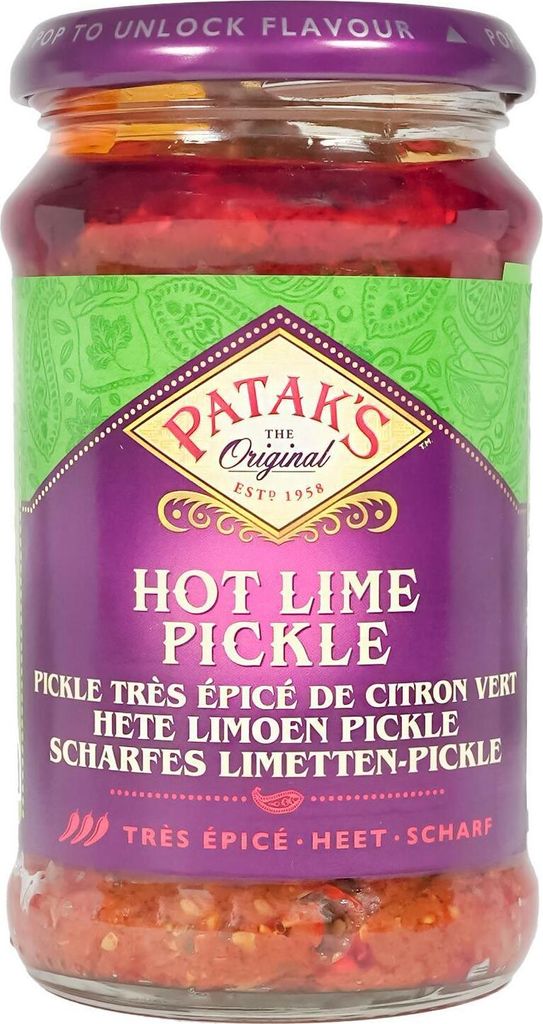 [ 283g ] PATAK'S Scharfe Limetten Pickles / Hot Lime Pickle Produktbild 