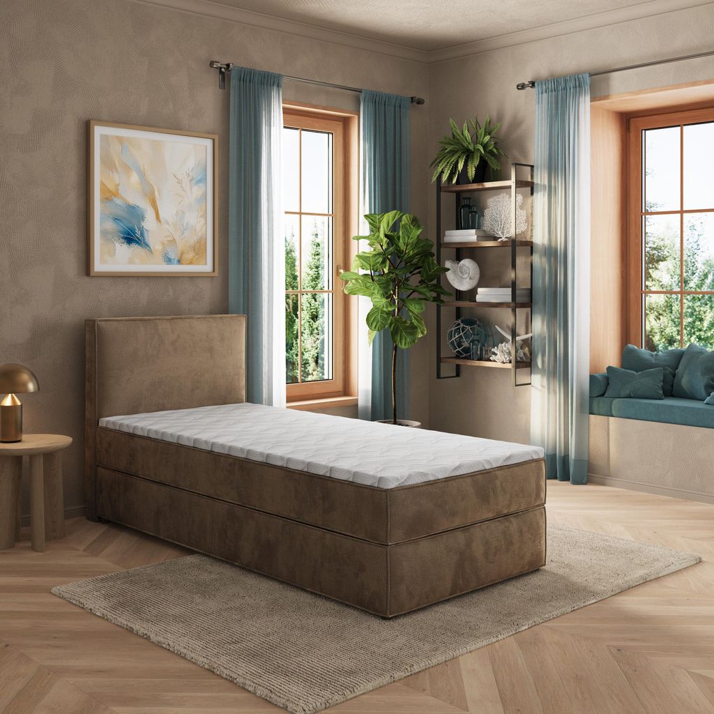 Masseno Boxspringbett PELLIO 80x200 cm Komplett-Set mit Produktbild 