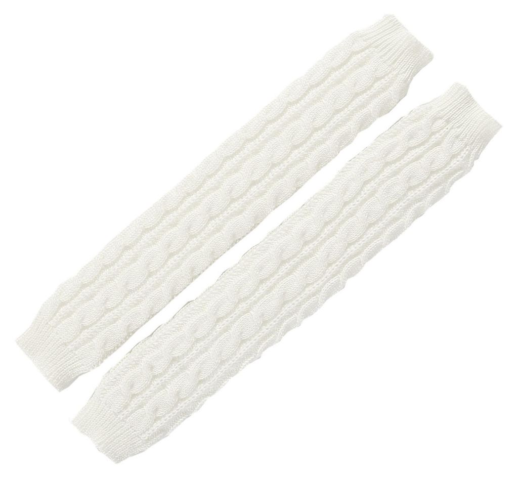 1 Paar Damen-Armstulpen mit Daumenloch, ellbogenlang, dehnbar, gestrickt, warm haltend, einfarbig, fingerlose Handschuhe aus Wollgarn, Damenaccesso...