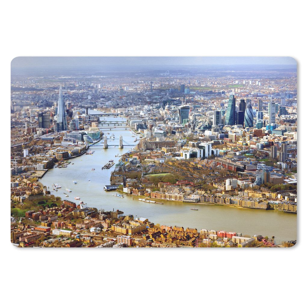 MuchoWow Mauspad Mousepad London - England - Themse 27x18 cm - Mousepads - Maus Mat - Pad - Mausunterlage - Büroartikel - Desk Matten