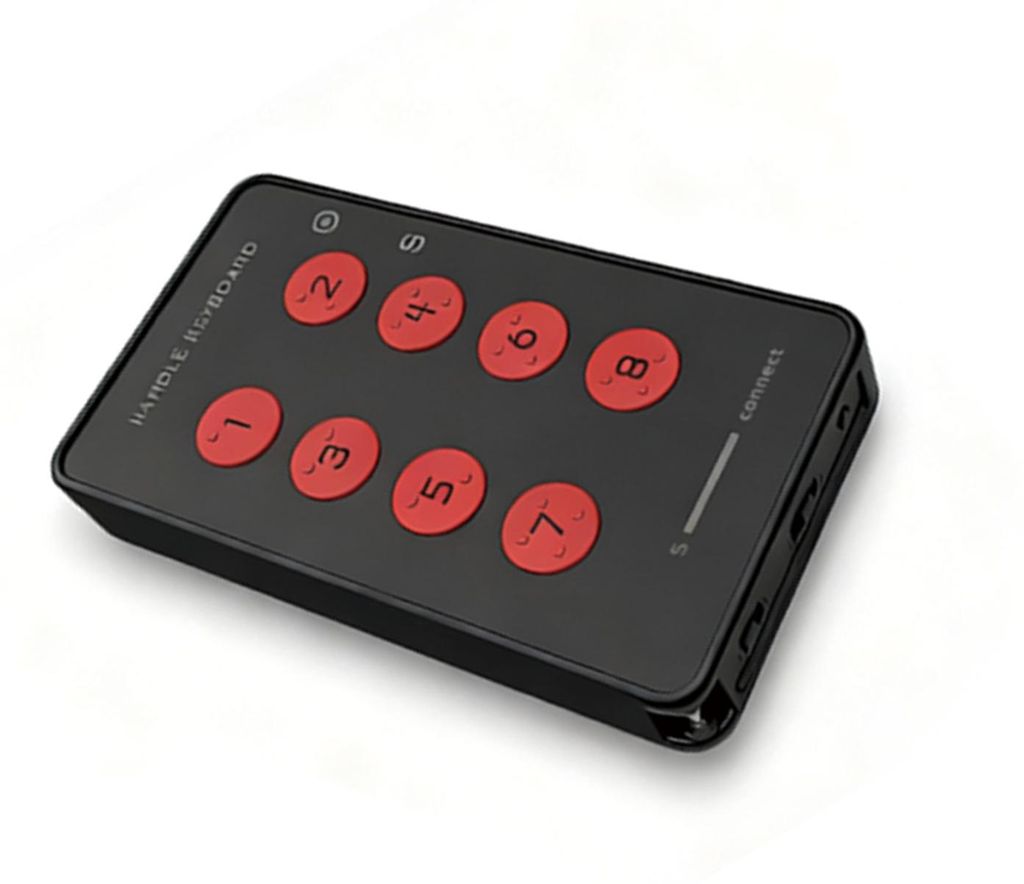 Anpassbare Handheld-Tastatur mit USB, 2,4 GHz und Bluetooth sowie programmierbaren Tasten für PC-Gaming