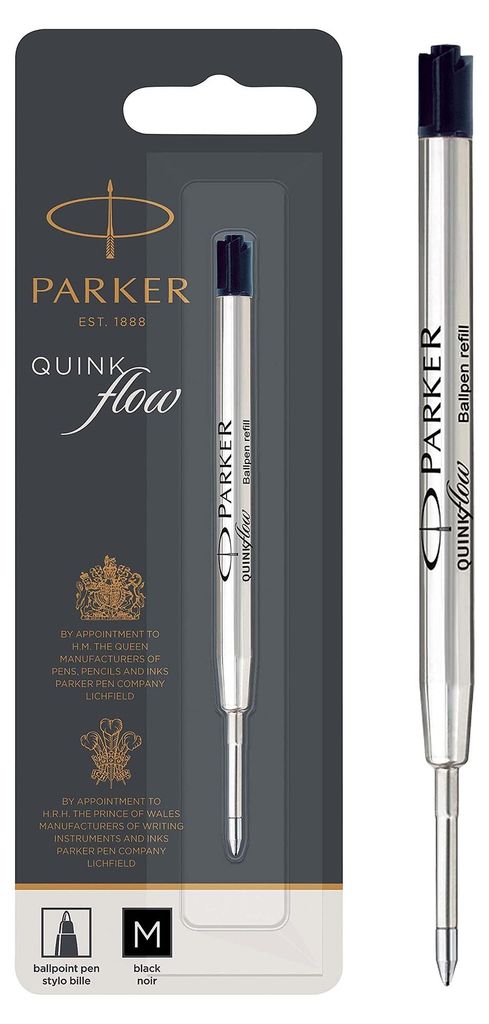 Parker 1950369, Schwarz, Medium, Edelstahl, 1 mm, Produktbild 