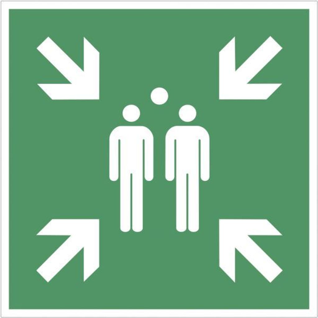 Dreifke Schild Sammelstelle, ISO 7010, Alu, 600x600 mm