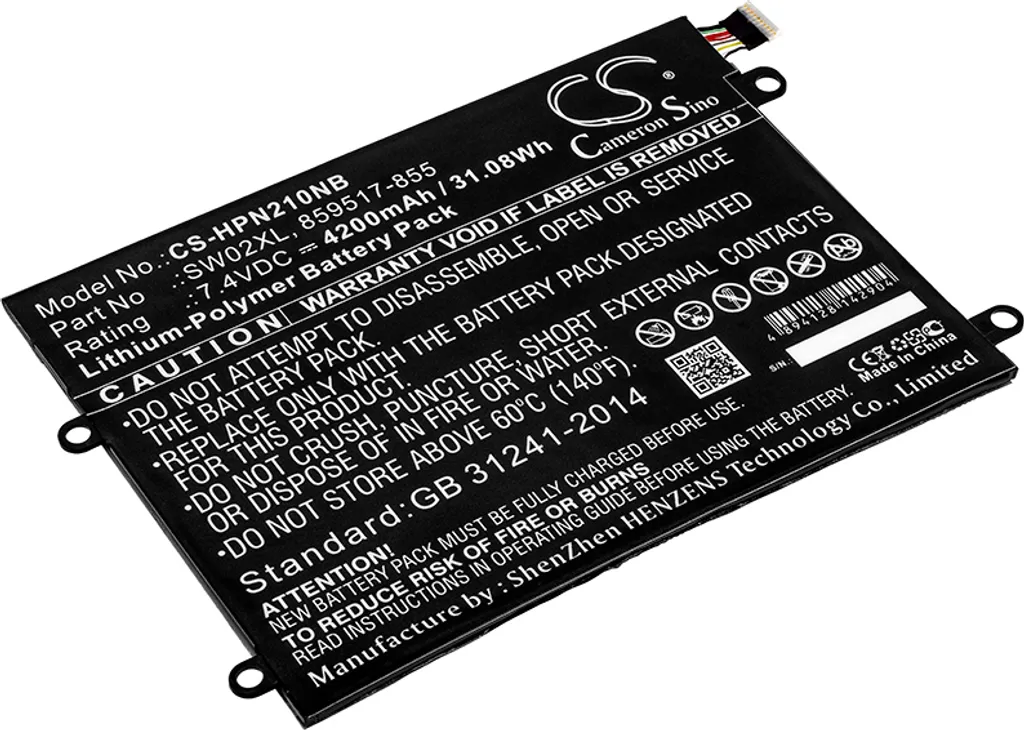 TECHTEK Batteria notebook compatibile con [HP] 10-P018WM, Notebook x2, Notebook X2 10-P010CA, Notebook X2 10-P010NF, Notebook X2 10-P010NR, Notebook