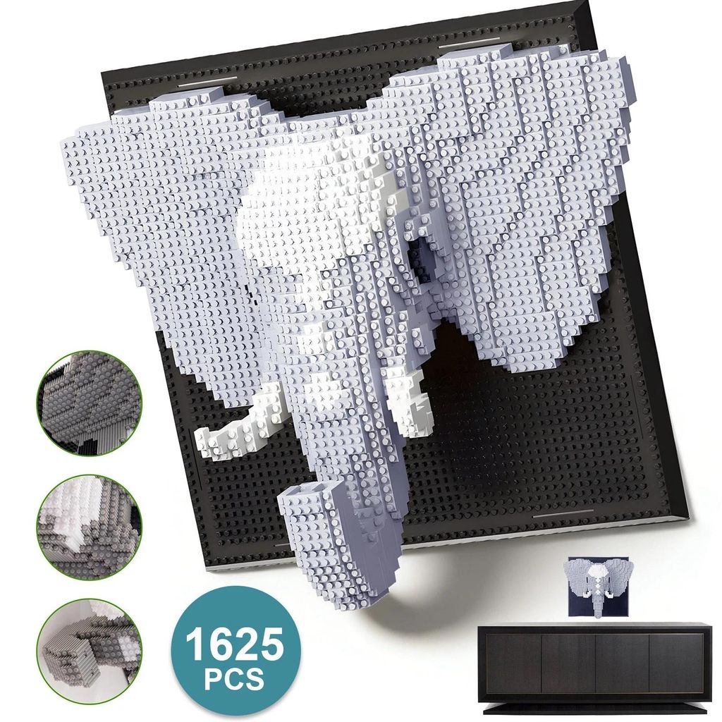 Olifant bouwstenen set, creatieve cadeaus, 3D-schilderijen, Productafbeelding 