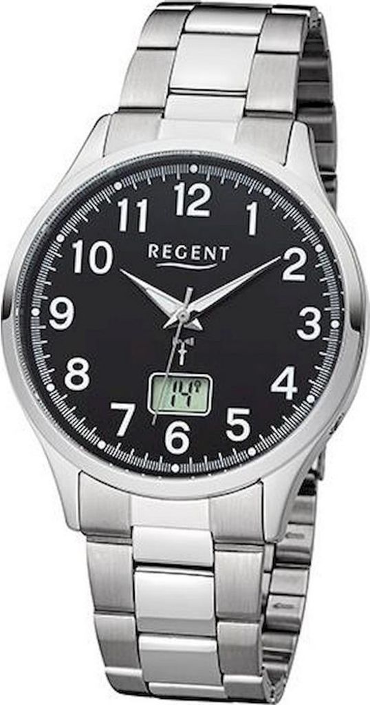 Regent Herren Armbanduhr Funk Edelstahl FR-273