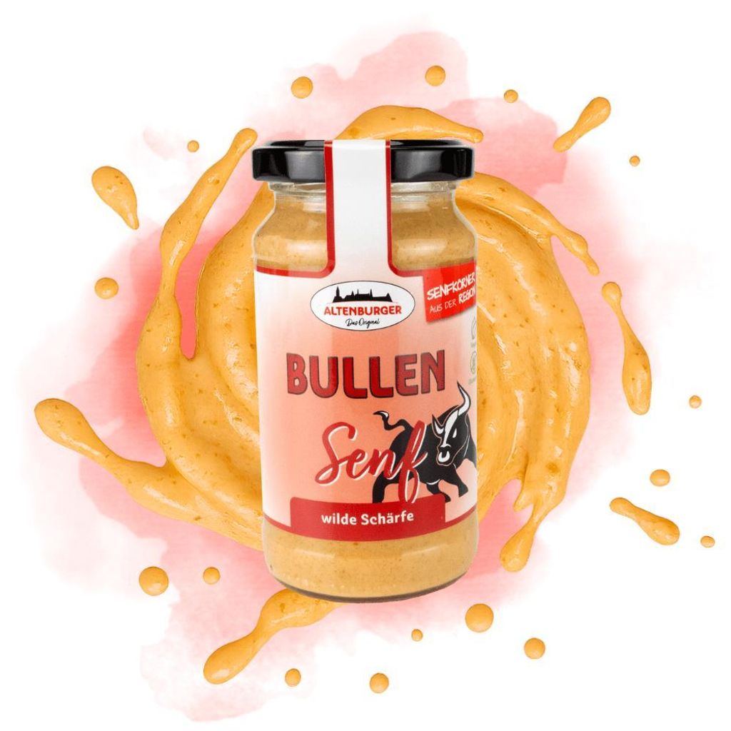 Bullen Senf, 200 ml Glas