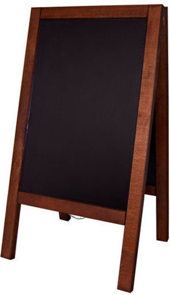 1x Gehweg-Kreidetafel dunkelbraun wind- und wasserfest 60x100cm