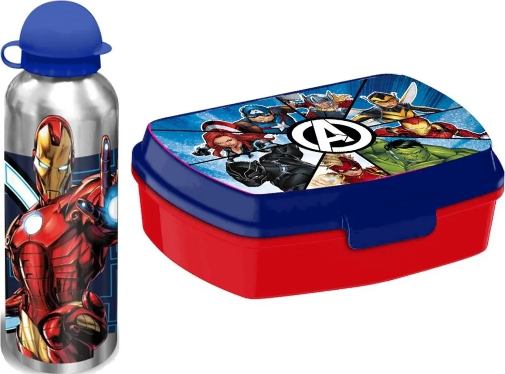 Marvel: Avengers - Set da pranzo: cestino per il pranzo e bottiglia d'acqua - 1