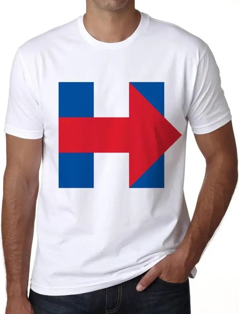 Herren Grafik T-Shirt Hillary-Logo – Hillary Logo – Öko-Verantwortlich Vintage Jahrgang Kurzarm Lustige Druck Geburtstag Geschenk Mann