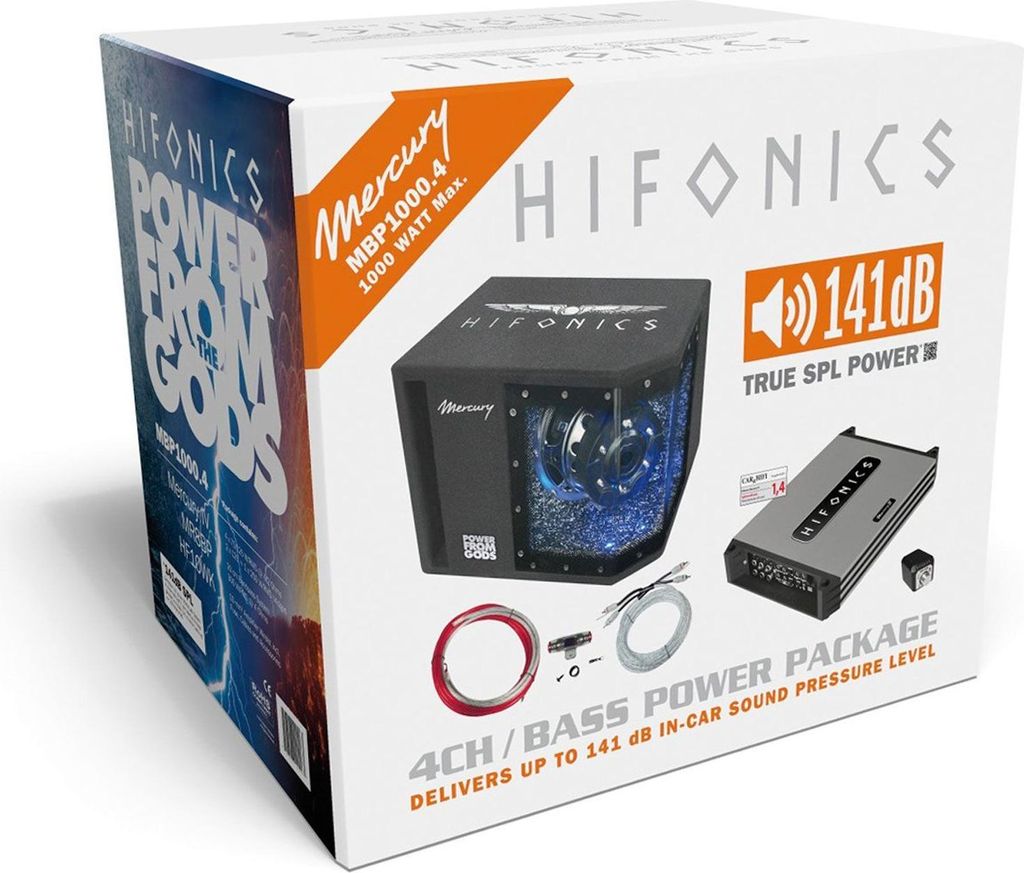 HIFONICS 4 Kanal Endstufe Sound Komplett Paket Car Auto Produktbild 