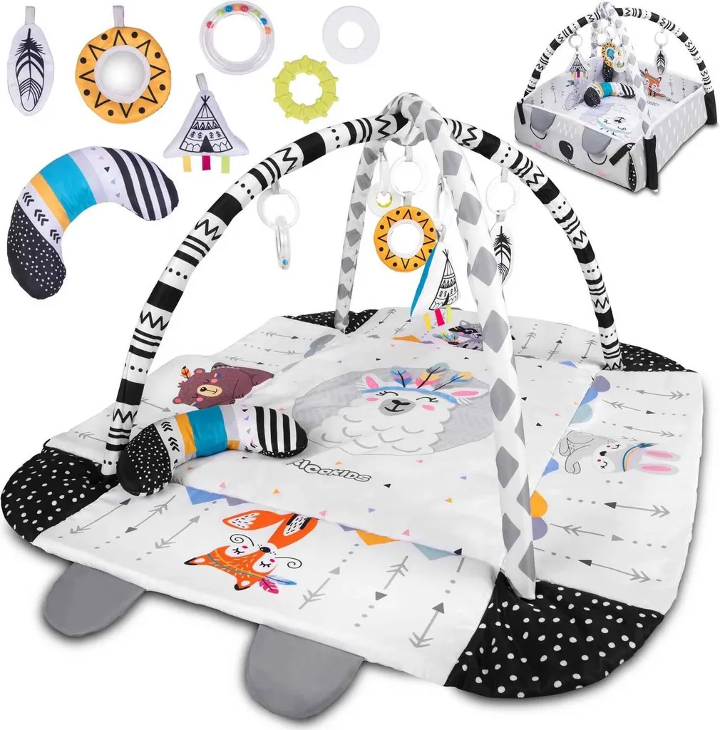 Tapis éducatif interactif 110 x 100 cm Boho Ricokids - Éveil de Bébé