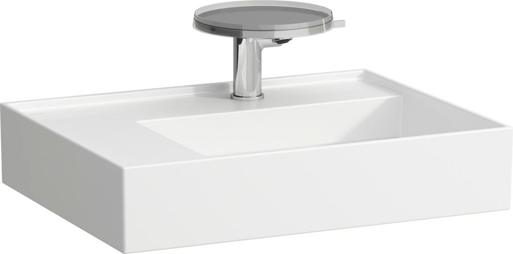 LAUFEN Kartell Waschtisch, Ablage links, 3 Hahnlöcher, ohne Überlauf, 600x460mm, H810335A001581