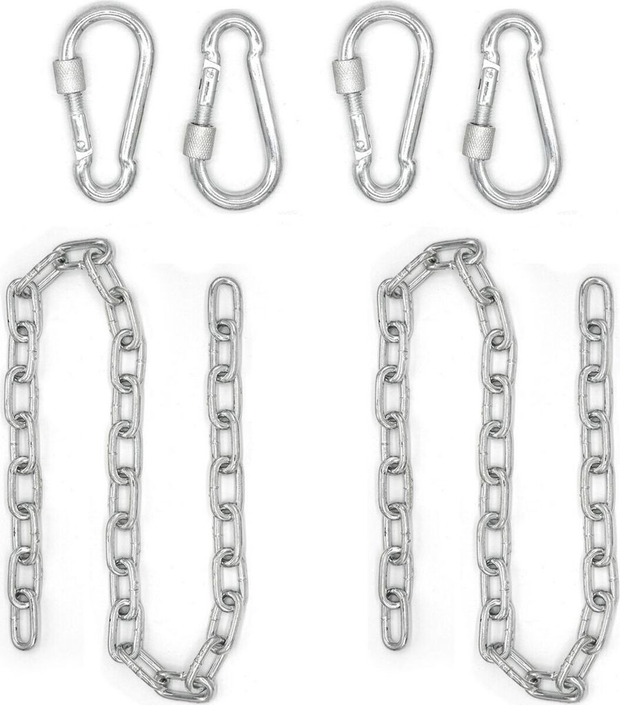 2x 230kg Hängesessel Kette -100cm Aufhängung 4 Karabiner Produktbild 