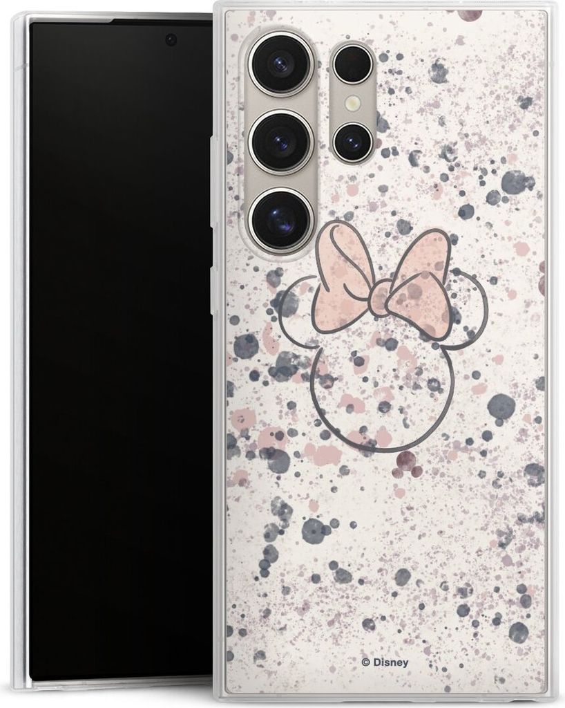 DeinDesign Slim Hülle für Samsung Galaxy S24 Ultra Silikon Case Ultra Dünn Handyhülle Disney Minnie Mouse Wasserfarbe