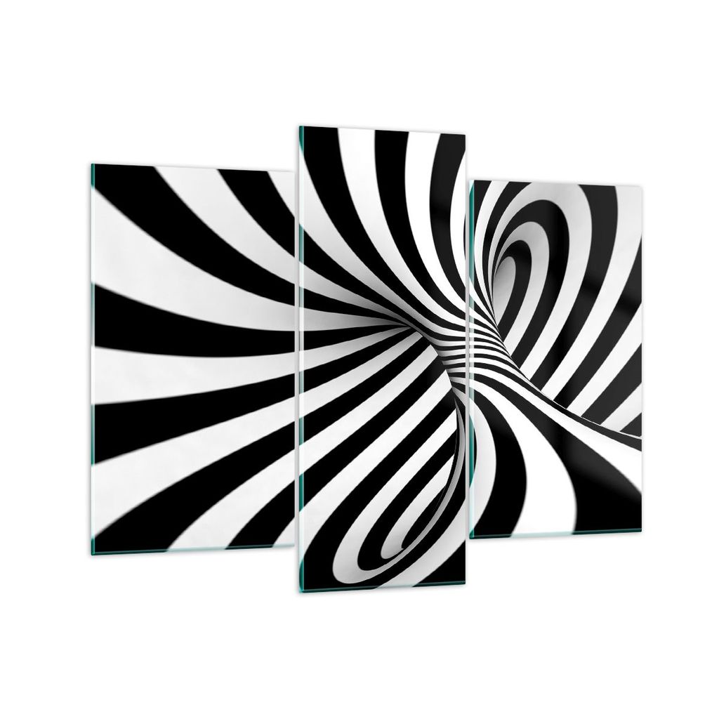 Bilder auf glas - Spirale Vortex Computergrafik - 130x100cm - Glasbilder - Wandbilder - Kunstdruck - zum Aufhängen bereit - Wanddekoration aus Gla...