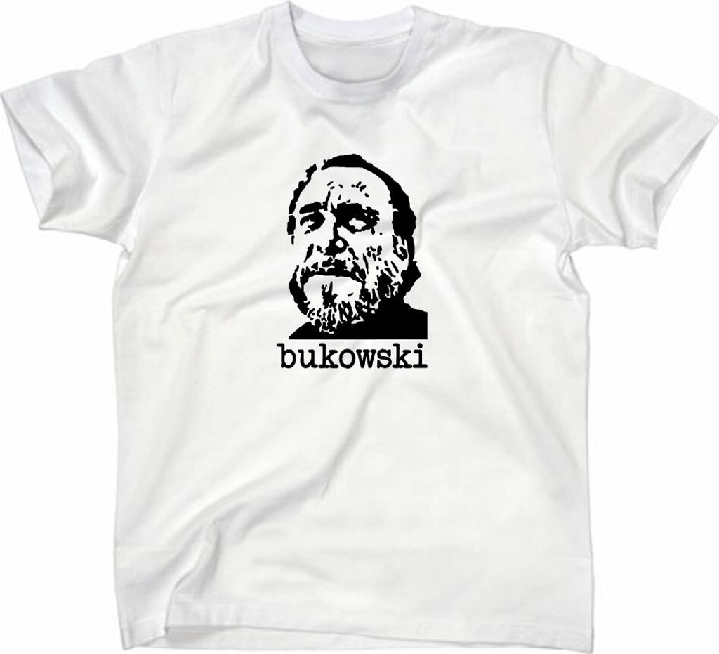Styletex23 T-Shirt Charles Bukowski Kult, Weiss, XL