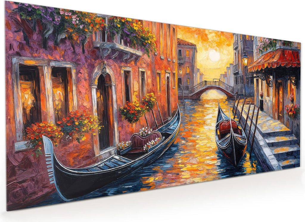 Küchenrückwand Spritzschutz Glas mit Motiv Romantische Stadtansicht 40 x 40 cm