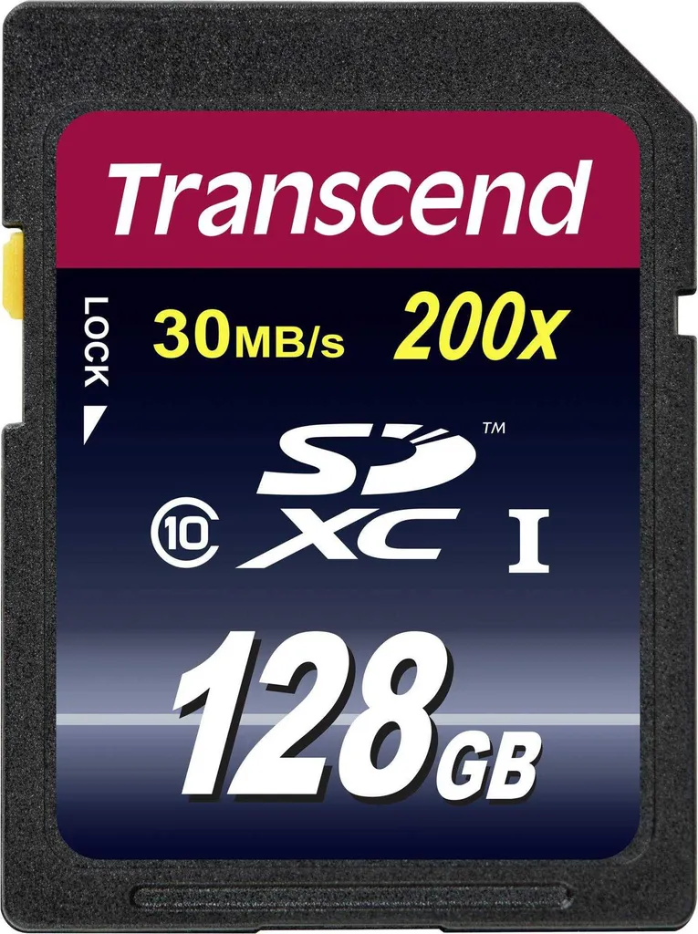 Transcend Premium - Scheda di memoria flash - 128 GB - Classe 10 - SDXC