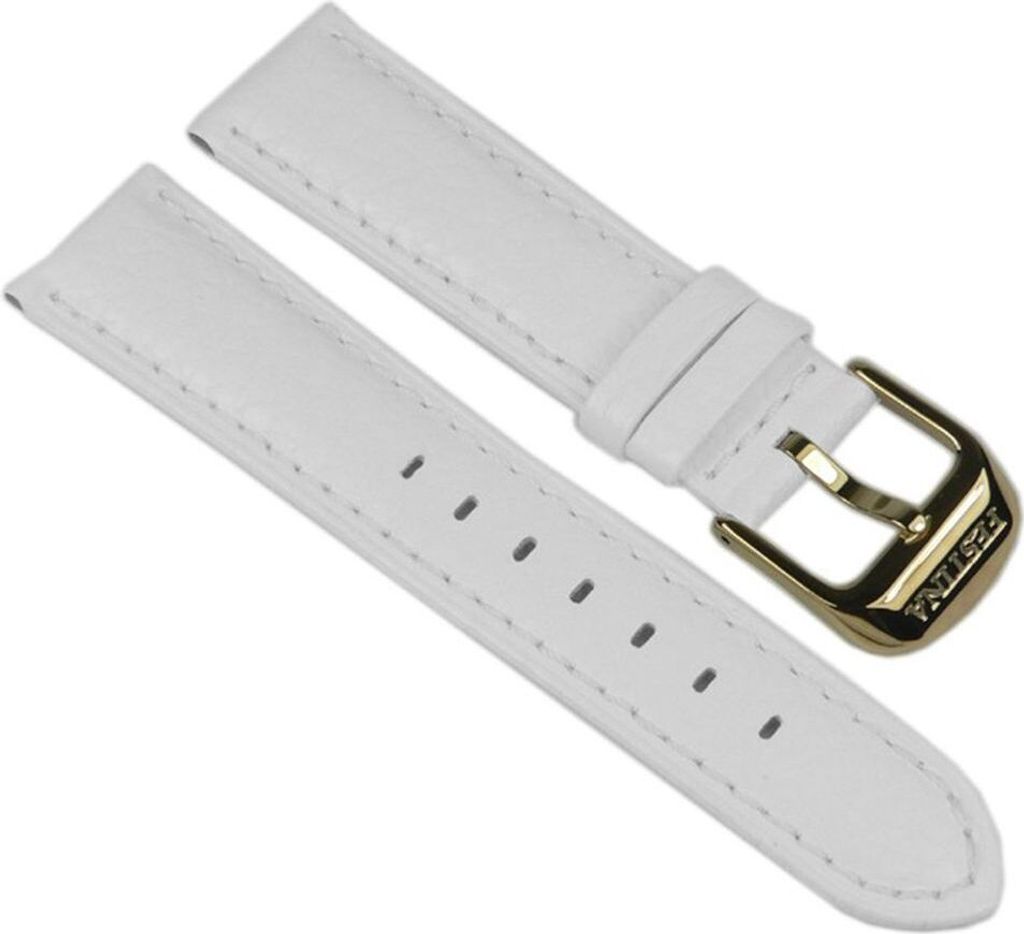 Festina Marken Ersatzband Uhrenarmband Leder 20mm Weiss für F16580/1 F16580