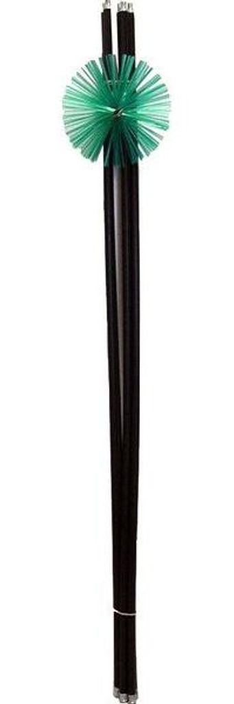 Schornsteinfeger-Set Kunststoff-Igel, Durchmesser 200 mm, 7 m Stange