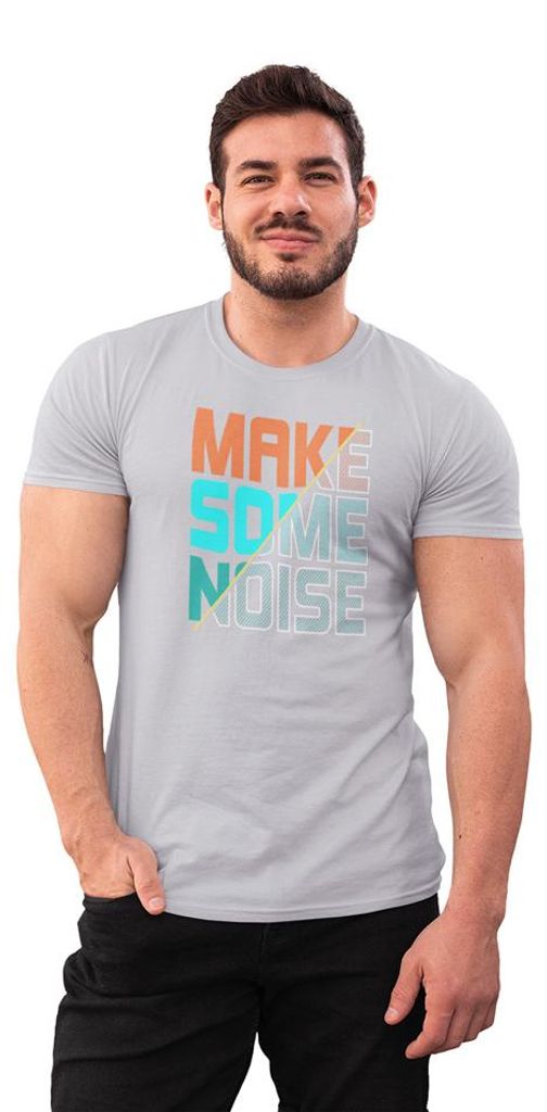 D&B Uni Polo ST00172 Make Some Noise Grau-Größe 4XL