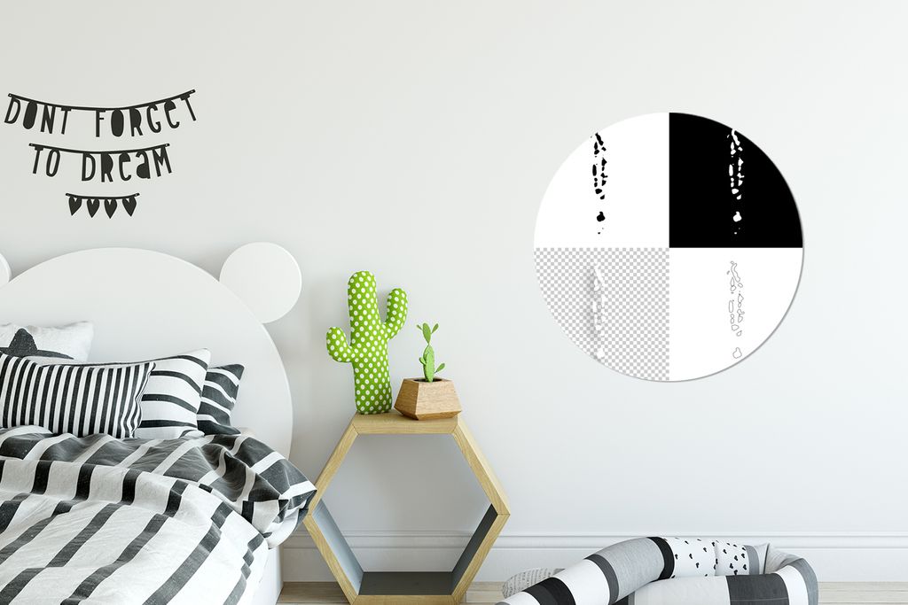 MuchoWow - Wand Kreis - Das Schlafzimmer - Die Bilder - Wandmalerei - Kunst für das Haus - das Plastik