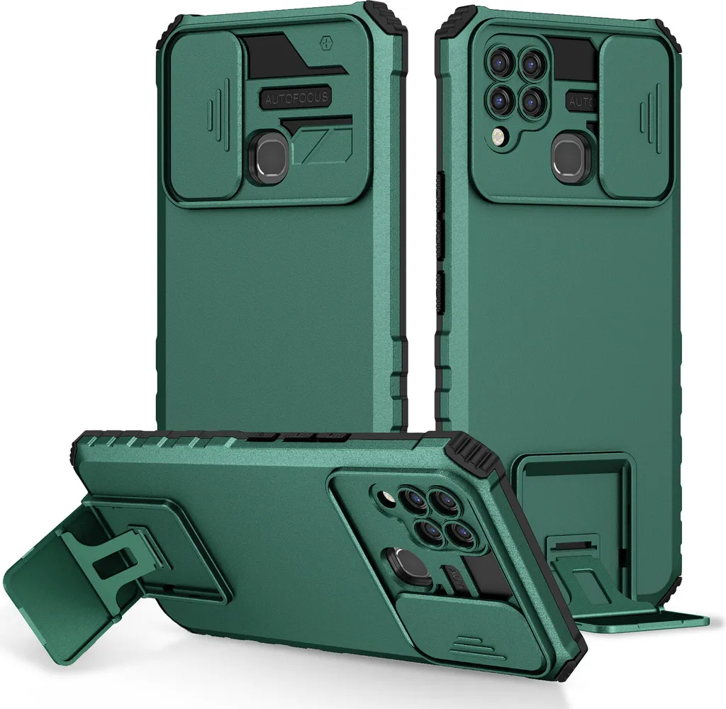 Cover Armor Infinix Hot 10s con Protezione Fotocamera Verde