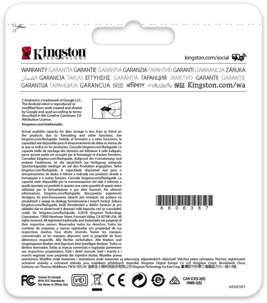 Carte MicroSD 256 Go Kingston Canvas Select pour Smartphone et Tablette - 7