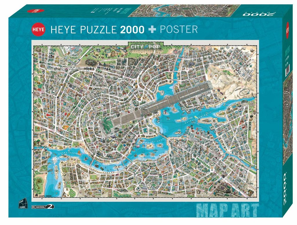 2000 dílků skládačky - Mapa: Město popu Obrázek produktu 