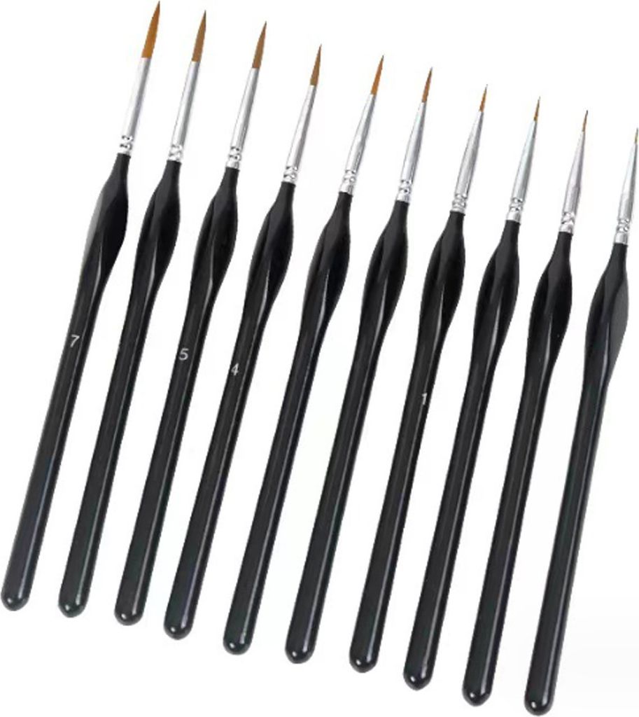 10 Stück Set,Nylon Pinsel Set Acrylfarben Kunst Pinsel, Produktbild 