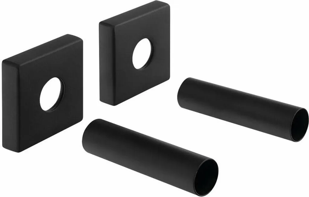 Set rosaces carrées noir mat : finition moderne pour vos tuyaux de chauffage