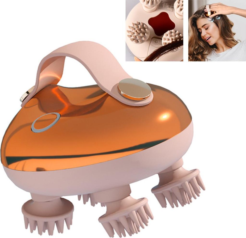 5-in-1 Elektro-Kopfmassager mit 8 Silikonklauen, 3 Modi, wasserdicht & wiederaufladbar
