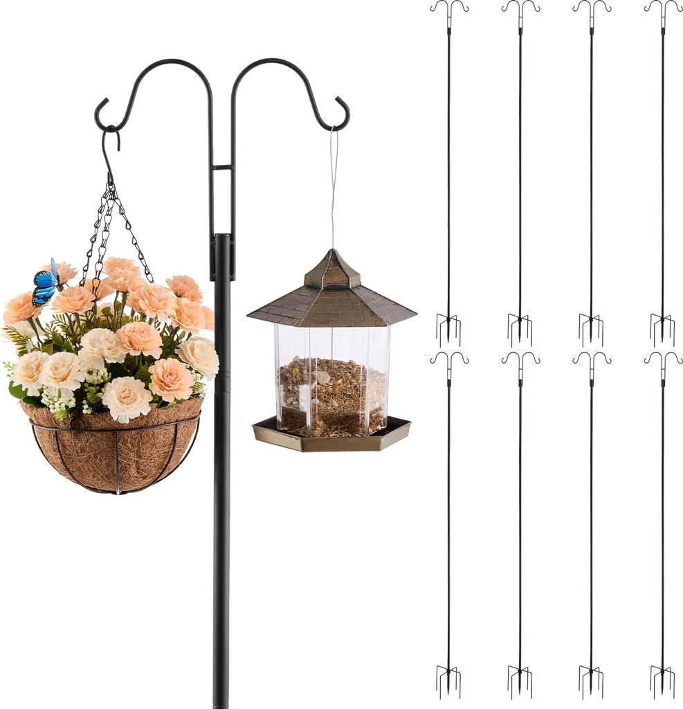 Crochet Berger Solide 273cm x8 - VEVOR, Support Mangeoire Oiseau, 1.9cm