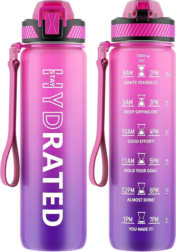 Borraccia QLUR 1L Purple Rose - L'Accessorio Wellness Must-Have
