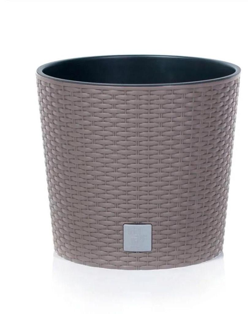 Květináč RATO ROUND s vkladem 30 cm - barva: mocca Immagine del prodotto 