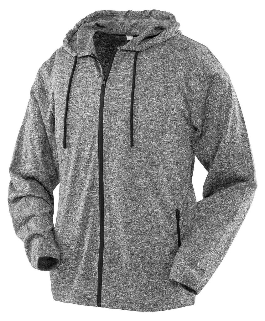 Spiro - Jacke mit Kapuze für Damen - Fitness FK1155 (36 DE) (Grau/Schwarz)