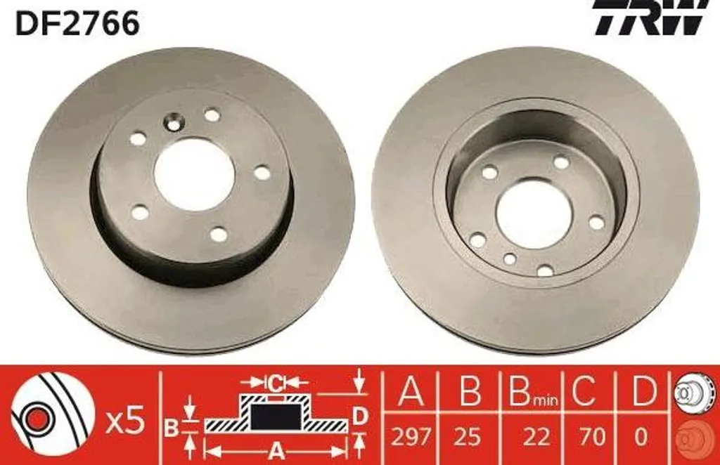 Disque de frein TRW DF2766 : corrigez les vibrations sur Range Rover