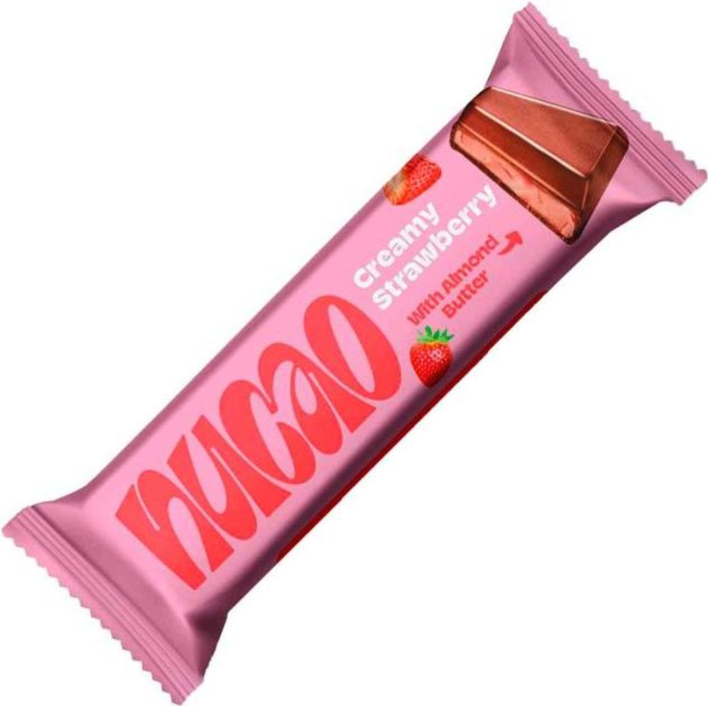 nucao Schokoladenriegel Creamy Strawberry  33g Produktbild 
