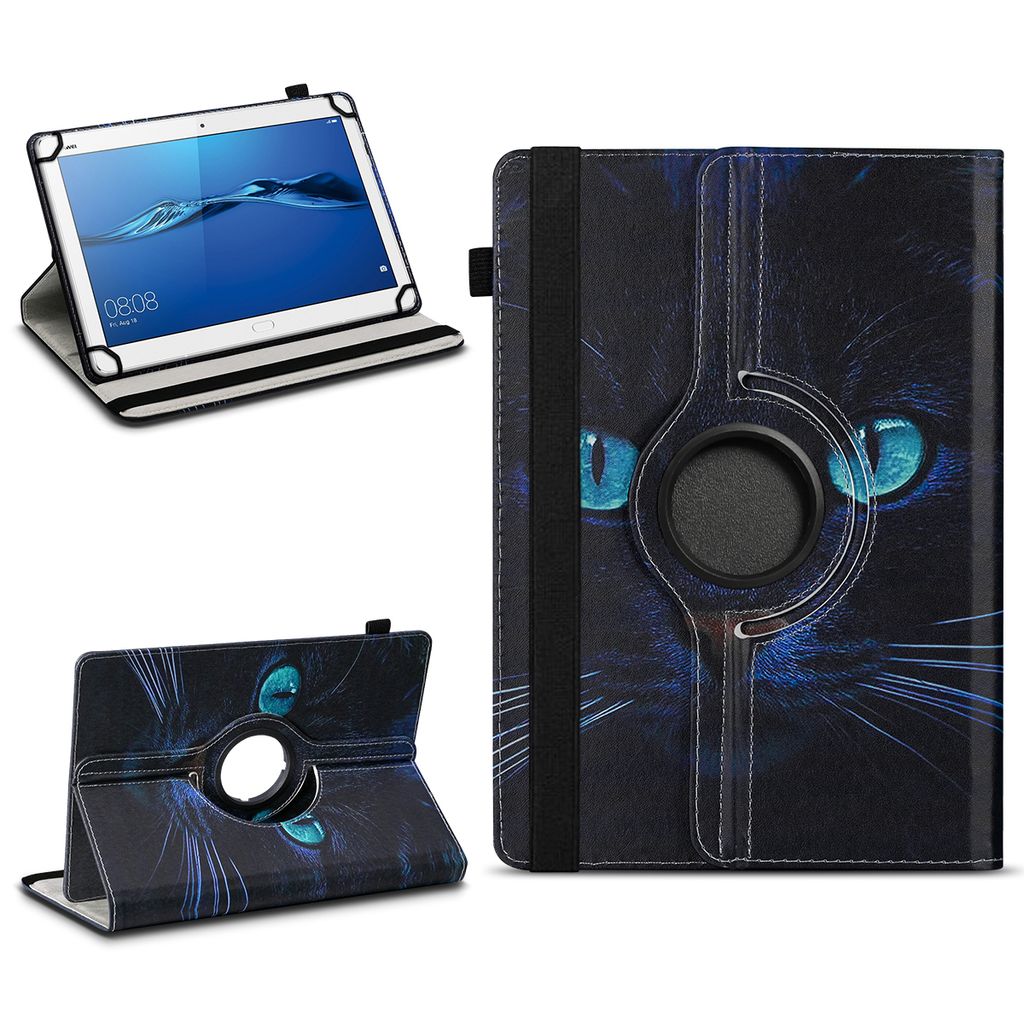 Tablet Hülle für Huawei MediaPad T1 T2 T3 T5 10 Tasche Case 360 Drehbar CoverFarben:Motiv 3