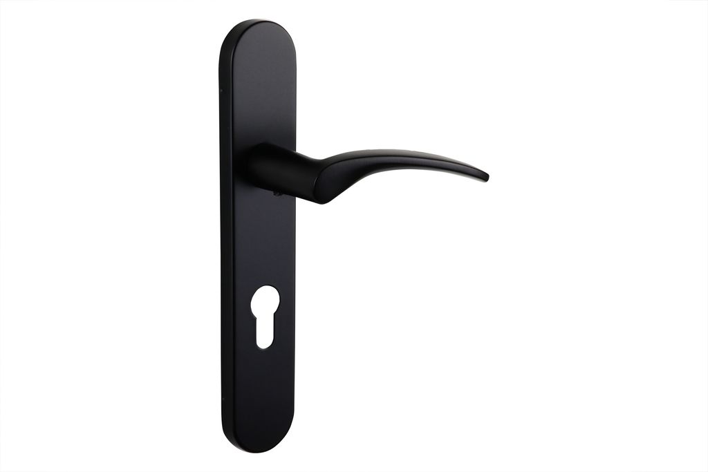 Lavuzo Türgriffe Lodini Schwarz mit abgerundetem Schild PC72 - Pro Set