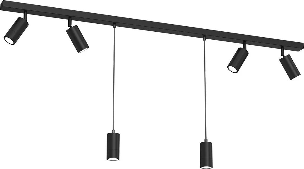 Luminaire rail 150 cm pour supprimer les zones d'ombre 6 spots noirs