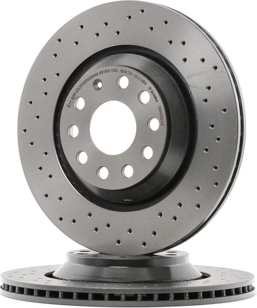 2x BREMBO Bremsscheibe 09.A200.1X für VW Golf V Schrägheck (1K1) GOLF VI (5K1)
