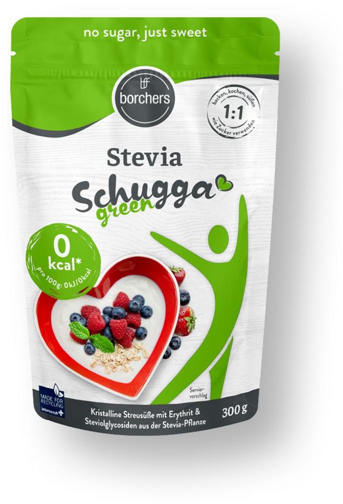 BORCHERS Schugga green, Kristalline Streusüße, Produktbild 