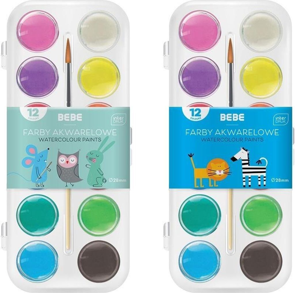 Interdruk Aquarellfarben 12 Farben BeBe Kids